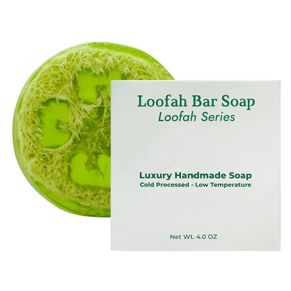 Sabonete esfoliante de marca própria personalizado