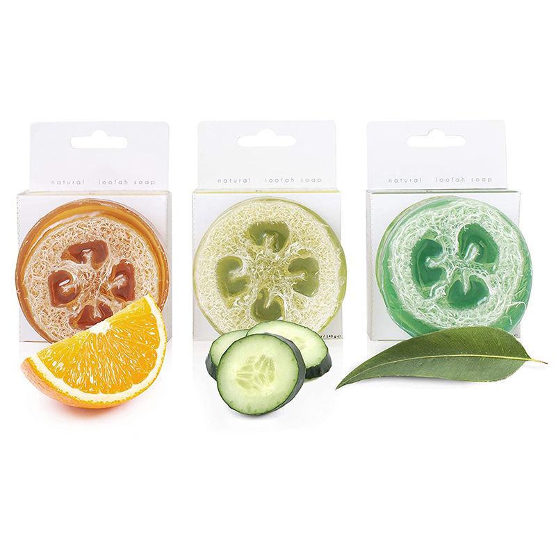 Sabonete esfoliante de marca própria personalizado