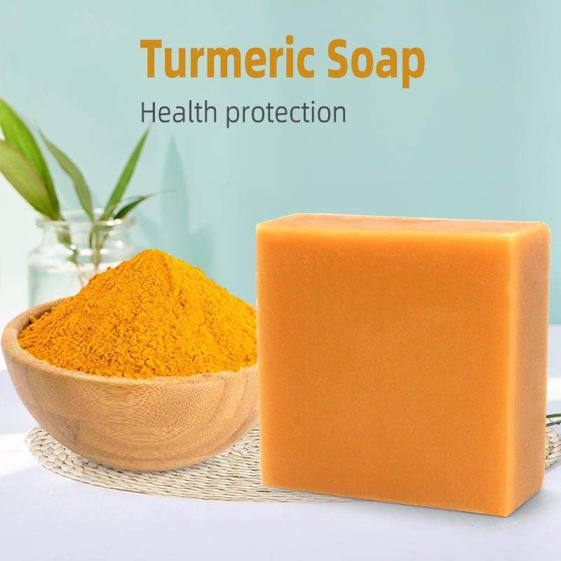 Sabonete de cúrcuma e limão de marca própria