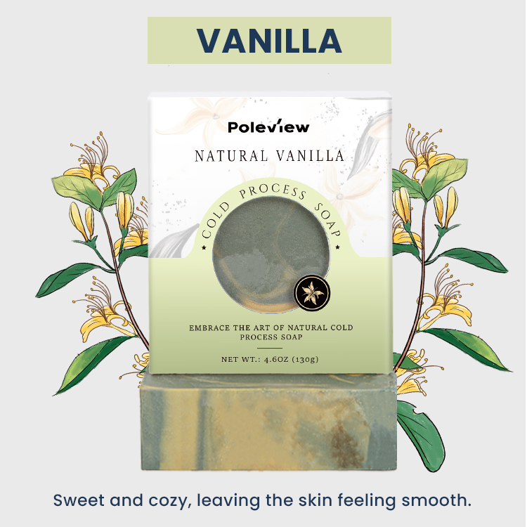 Poleview Sabonete artesanal natural de manteiga de karité orgânica vegana de boa qualidade 100% em barra de sabonete hidratante de processo a frio