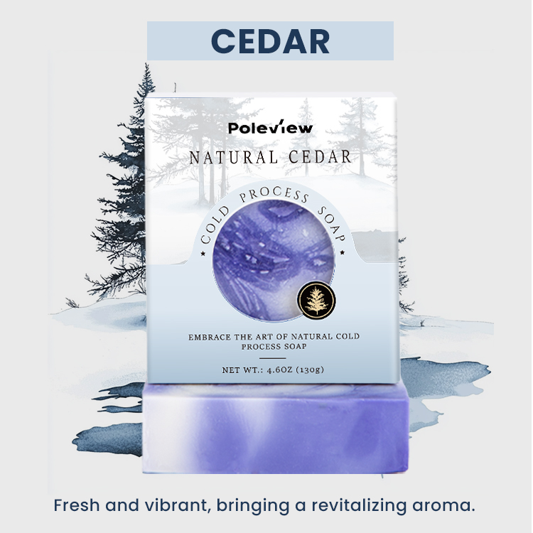 Poleview Sabonete artesanal natural de manteiga de karité orgânica vegana de boa qualidade 100% em barra de sabonete hidratante de processo a frio