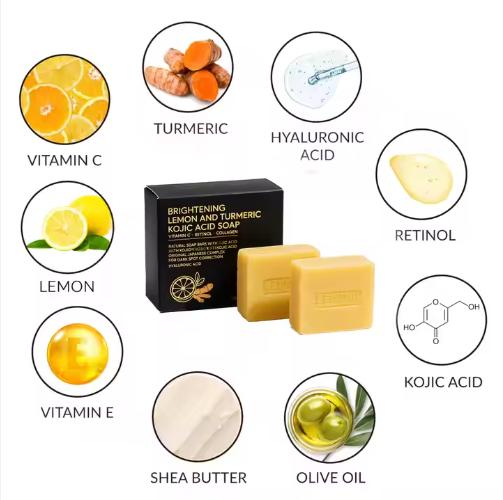 Sabonete OEM de limão, cúrcuma e ácido kójico