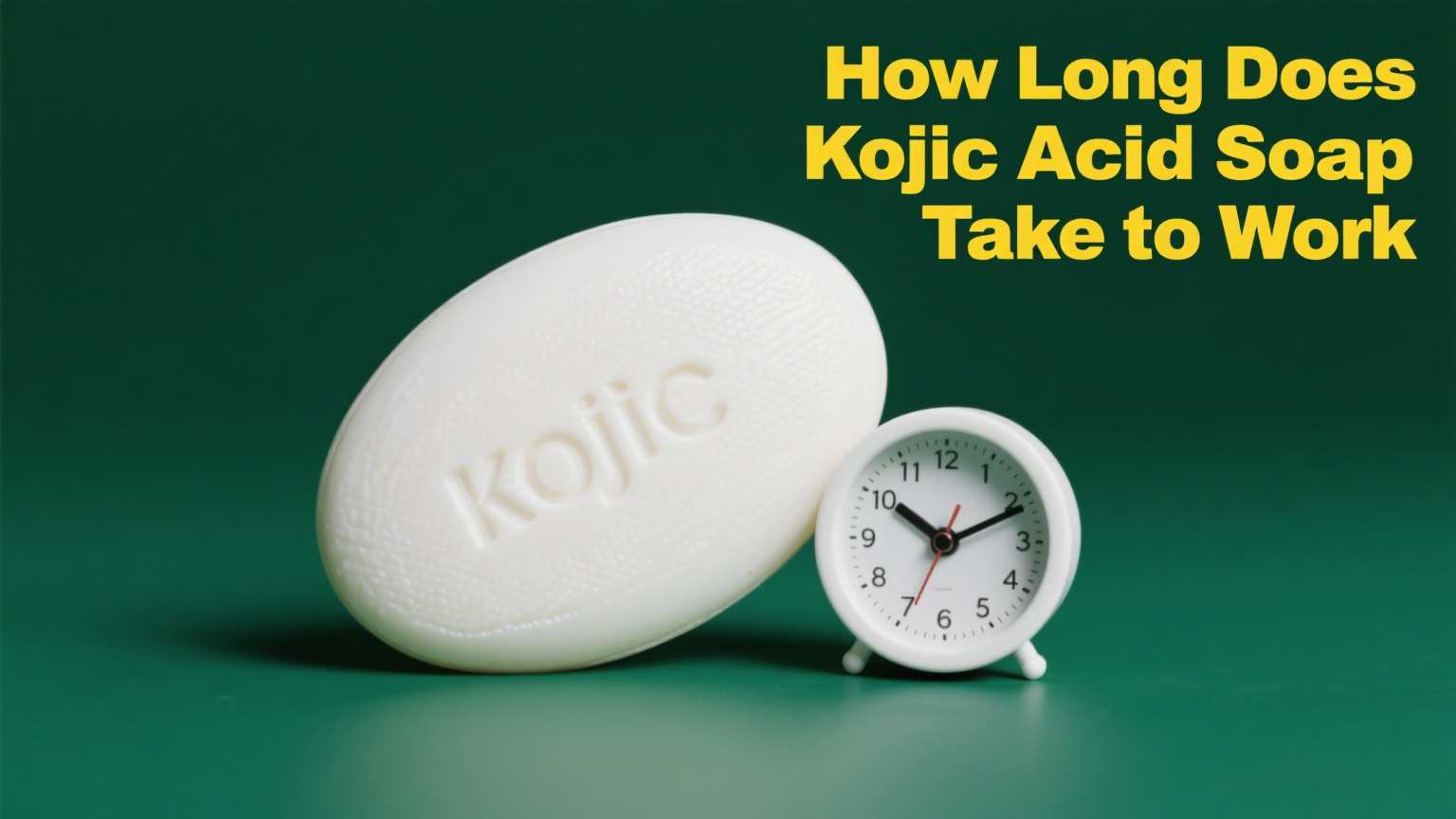 Quanto tempo o sabão do ácido kojic leva para o trabalho